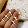 Picture of Brass Religious Connectors Charms Pendants Multicolor Cross 19mm x 9mm