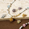 Picture of Brass Charms Flower Bowknot Multicolour Cubic Zirconia