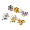 Picture of Brass Charms Flower Bowknot Multicolour Cubic Zirconia