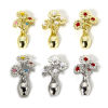 Picture of Brass Flora Collection Pendants Multicolor Sunflower Flower Vase 3cm x 1.8cm