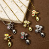 Picture of Brass Flora Collection Pendants Multicolor Sunflower Flower Vase 3cm x 1.8cm