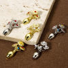 Picture of Brass Flora Collection Pendants Multicolor Sunflower Flower Vase 3cm x 1.8cm