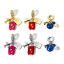 Image de 1 Pièce Perles de Charme Pendantes pour la Fabrication de Bijoux de Bracelet et de Collier en Laiton Multicolore Émail Valise à Roulettes Univers Planète Émail