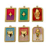 Picture of Eco-friendly PVD Vacuum Plating 304 Stainless Steel Charms 18K Real Gold Plated Enamel