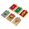 Picture of Eco-friendly PVD Vacuum Plating 304 Stainless Steel Charms 18K Real Gold Plated Enamel