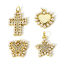 Picture of Brass Charms 18K Gold Plated Acrylic Imitation Pearl