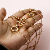 Picture of Brass Link Chain Necklace 18K Gold Plated With Spring Ring Clasp