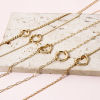 Picture of Brass Link Chain Necklace 18K Gold Plated With Spring Ring Clasp