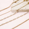 Picture of Brass Link Chain Necklace 18K Gold Plated With Spring Ring Clasp