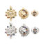 Picture of Eco-friendly Brass Charms Real Gold Plated Micro Pave Multicolour Cubic Zirconia