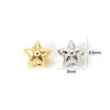 Picture of Eco-friendly Brass Galaxy Beads For DIY Jewelry Making Real Gold Plated Pentagram Star 3D 8.5mm x 8mm