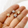 Picture of Eco-friendly Brass Galaxy Beads For DIY Jewelry Making Real Gold Plated Pentagram Star 3D 8.5mm x 8mm