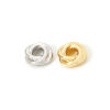 Picture of Eco-friendly Brass Spacer Beads For DIY Bracelet Jewelry Making Findings Real Gold Plated Knot 8mm Dia., Hole: Approx 2.8mm