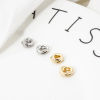 Picture of Eco-friendly Brass Spacer Beads For DIY Bracelet Jewelry Making Findings Real Gold Plated Knot 8mm Dia., Hole: Approx 2.8mm