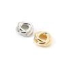 Picture of Eco-friendly Brass Spacer Beads For DIY Bracelet Jewelry Making Findings Real Gold Plated Knot 8mm Dia., Hole: Approx 2.8mm