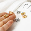 Picture of Eco-friendly Brass Clothes Beads For DIY Jewelry Making Real Gold Plated Butterfly Animal Hollow 11mm x 9mm, Hole: Approx 1.6mm
