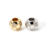 Picture of Eco-friendly Brass Sport Beads For DIY Jewelry Making Real Gold Plated Football Micro Pave Clear Cubic Zirconia 12mm Dia., Hole: Approx 5mm