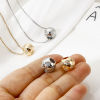 Picture of Eco-friendly Brass Sport Beads For DIY Jewelry Making Real Gold Plated Football Micro Pave Clear Cubic Zirconia 12mm Dia., Hole: Approx 5mm
