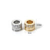 Picture of Brass Spacer Beads For DIY Bracelet Jewelry Making Findings Real Gold Plated Cylinder Arrowhead Micro Pave Clear Cubic Zirconia 6.5mm x 5mm, Hole: Approx 3.4mm
