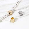 Picture of Eco-friendly Brass Bail Beads With Loop For DIY Jewelry Making Findings Barrel Star Real Gold Plated 10mm x 8mm