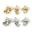 Image de 2 Pcs Breloques Collection Végétale Respectueux de la Nature en Laiton Plaqué Or Véritable Champignon Micro Pave