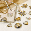 Picture of Eco-friendly PVD Vacuum Plating 304 Stainless Steel Charms 18K Real Gold Plated & Silver Tone Two Tone