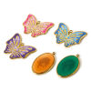 Picture of Eco-friendly PVD Vacuum Plating 304 Stainless Steel Pendants 18K Real Gold Plated Enamel