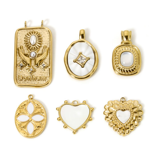 Picture of Eco-friendly PVD Vacuum Plating 304 Stainless Steel Pendants 14K Real Gold Plated