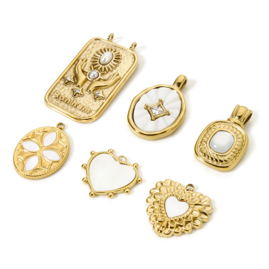 Picture of Eco-friendly PVD Vacuum Plating 304 Stainless Steel Pendants 14K Real Gold Plated