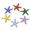 Picture of Zinc Based Alloy Ocean Jewelry Pendants Gold Plated Multicolor Star Fish Dot Double-sided Enamelled Sequins 3.7cm x 3.5cm