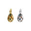 Picture of Eco-friendly Brass Charms Real Gold Plated Drop Micro Pave Multicolour Cubic Zirconia 16mm x 7mm