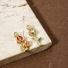 Imagen de 1 Unidad Respetuoso del Medio Ambiente Latón Colección Flora 18K Oro Real Chapado Flor de Tulipán Micro Pave