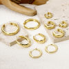 Picture of Eco-friendly Stylish Simple 18K Real Gold Plated Brass Round Hoop Earrings For Women Valentine's Day
