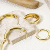 Picture of Eco-friendly Stylish Simple 18K Real Gold Plated Brass Round Hoop Earrings For Women Valentine's Day
