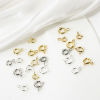 Picture of Eco-friendly Brass Bolt Spring Ring Clasps Round Real Gold Plated