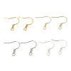 Picture of Eco-friendly Brass Ear Wire Hooks Earrings For DIY Jewelry Making Accessories Real Gold Plated Hook With Loop 18mm x 17mm, Post/ Wire Size: (22 gauge)