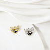 Picture of Brass Insect Charms Multicolor Black Enamel Bee Animal Clear Cubic Zirconia 14mm x 13mm