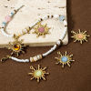 Picture of Zinc Based Alloy Galaxy Charms KC Gold Plated Multicolor Sun With Resin Cabochons 29mm x 27mm