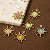 Picture of Zinc Based Alloy Galaxy Charms KC Gold Plated Multicolor Sun With Resin Cabochons 29mm x 27mm
