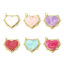Imagen de 1 Unidad Respetuoso del Medio Ambiente Latón día de San Valentín Colgantes 18K Oro Real Chapado Esmalte Corazón 24mm x 24mm
