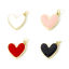 Bild von Umweltfreundlich Messing Valentinstag Charms 18K Echtgold plattiert Emaille Herz 20mm x 16mm