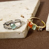 Picture of Eco-friendly Stylish Real Gold Plated Brass & Resin Open Rings For Women 16.9mm(US Size 6.5)