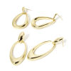 Imagen de 1 Par Respetuoso del Medio Ambiente Elegante 18K Oro Real Chapado Latón Con Tapones Pendientes Para Mujeres Fiesta Tamaño del Poste/Cable: 0.8mm