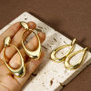 Imagen de 1 Par Respetuoso del Medio Ambiente Elegante 18K Oro Real Chapado Latón Con Tapones Pendientes Para Mujeres Fiesta Tamaño del Poste/Cable: 0.8mm