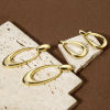 Imagen de 1 Par Respetuoso del Medio Ambiente Elegante 18K Oro Real Chapado Latón Con Tapones Pendientes Para Mujeres Fiesta Tamaño del Poste/Cable: 0.8mm