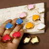 Picture of Eco-friendly Stylish Real Gold Plated Brass Drop Ear Post Stud Earrings For Women Party