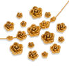 Picture of Eco-friendly 304 Stainless Steel Beads For DIY Jewelry Making Rose Flower 3D