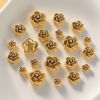 Picture of Eco-friendly 304 Stainless Steel Beads For DIY Jewelry Making Rose Flower 3D