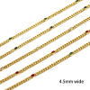 Picture of Eco-friendly Brass Curb Link Chain For Handmade DIY Jewelry Making Findings Drop 18K Real Gold Plated 4.5mm