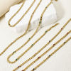 Picture of Eco-friendly Brass Curb Link Chain For Handmade DIY Jewelry Making Findings Drop 18K Real Gold Plated 4.5mm